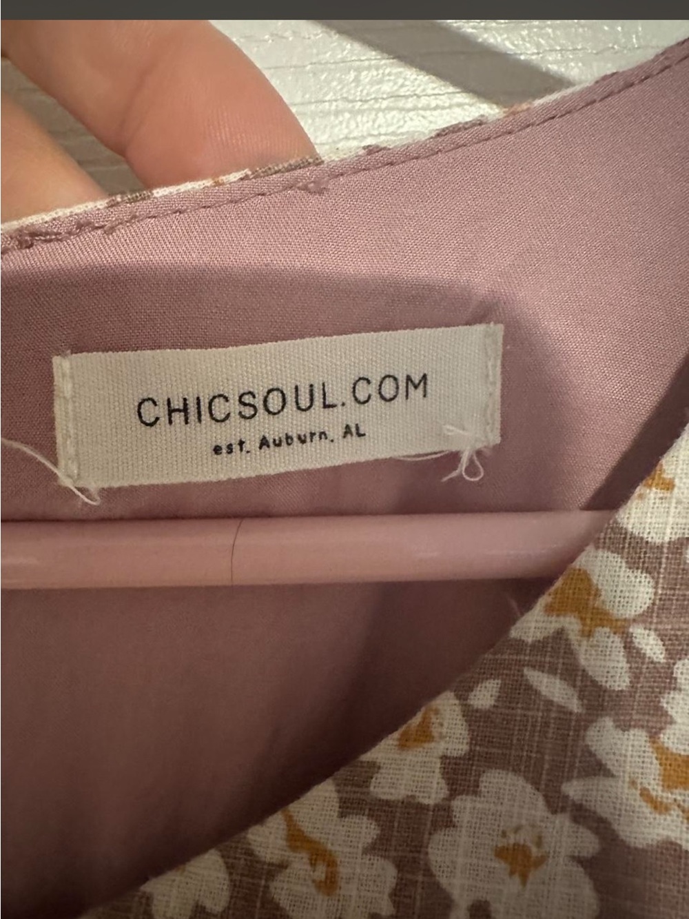 ChicSoul Floral Dress in Dusty Lavender